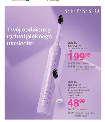 Szczoteczka soniczna Seysso Basic Color promocja w Hebe