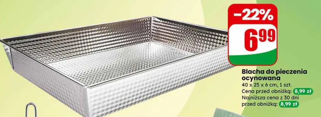 Blacha do pieczenia ocynowana promocja w Dino