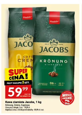 Kawa ziarnista Jacobs Espresso promocja w Twój Market