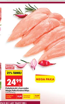 Polędwiczki z kurczaka Mega Paka Kraina Mięs promocja w Biedronka