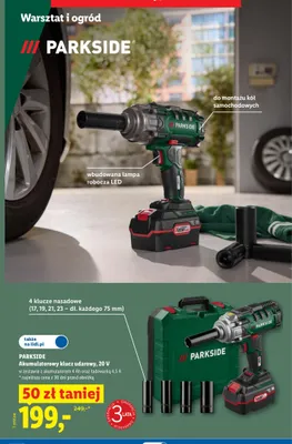 Akumulatorowy klucz udarowy Parkside promocja w Lidl