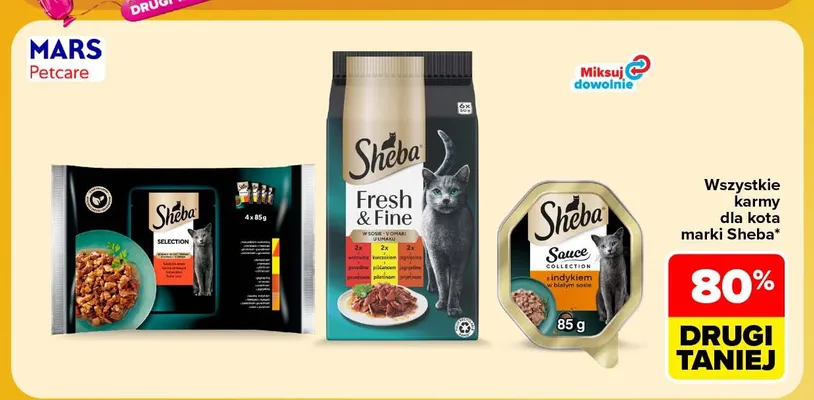 Karma dla kota Sheba Selection 4-pak promocja w Carrefour