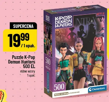 Puzzle K-Pop Demon Hunters Clementoni 500 el. promocja w POLOmarket