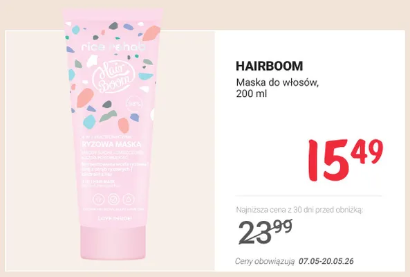Maska do włosów HAIRBOOM promocja w Rossmann