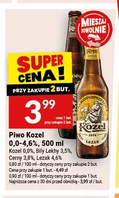 Piwo Kozel Bily Lekhy 3.5% promocja w Twój Market