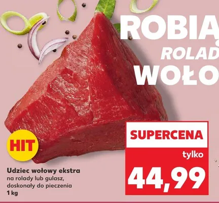 Udziec wołowy ekstra na rolady lub gulasz promocja w Kaufland