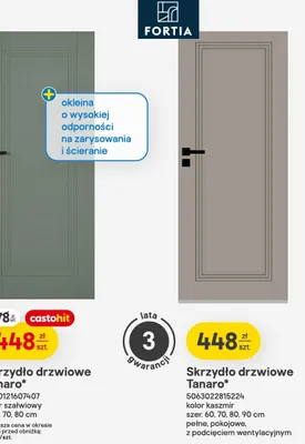 Skrzydło drzwiowe Tanaro kolor szałwiowy szer. 70,80cm promocja w Castorama