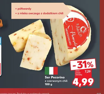 Ser pecorino z czerwonym chili PrimoSole promocja w Kaufland