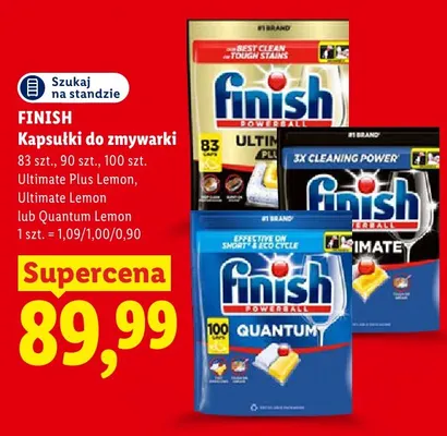 Kapsułki do zmywarki Ultimate Lemon Finish promocja w Lidl