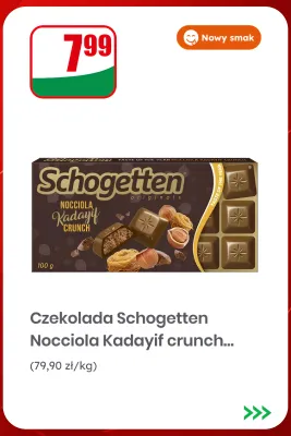 Czekolada Schogetten Nocciola Kadayif crunch promocja w Dino
