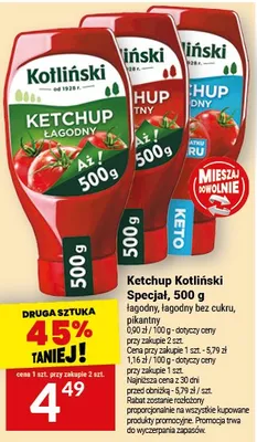 Ketchup specjal łagodny, łagodny bez cukru, pikantny promocja w Twój Market