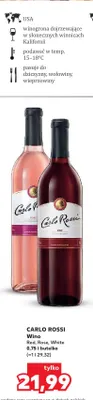 Wino białe Carlo Rossi White promocja w Kaufland