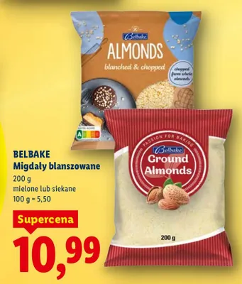 Migdały blanszowane mielone lub siekane promocja w Lidl