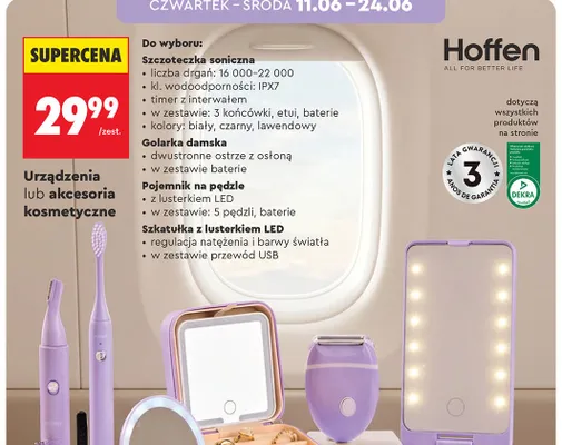 Szkatułka z lusterkiem LED Hoffen promocja w Biedronka