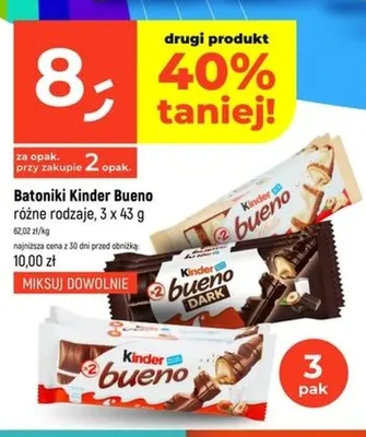 Batoniki Kinder Bueno 3-pak promocja w Dealz