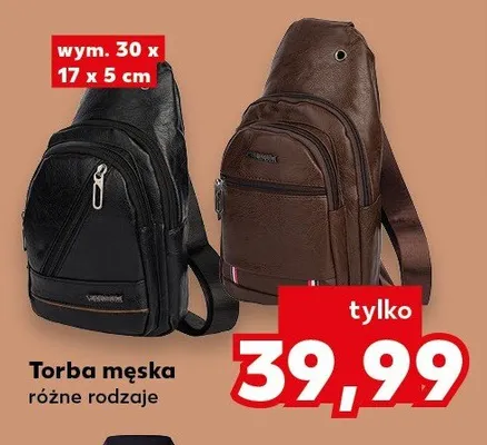 Torba męska wym. 30x17x5cm Kaufland promocja w Kaufland
