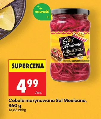 Cebula marynowana Sol Mexicano promocja w Biedronka