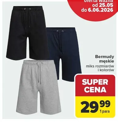 Bermudy męskie promocja w Carrefour