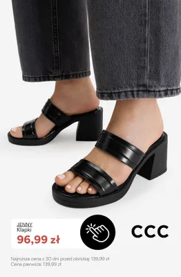 Klapki damskie Jenny promocja w CCC