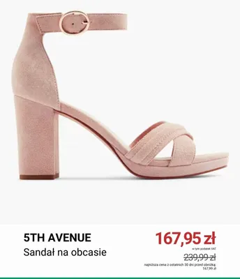 Sandał na obcasie 5th Avenue promocja w Deichmann