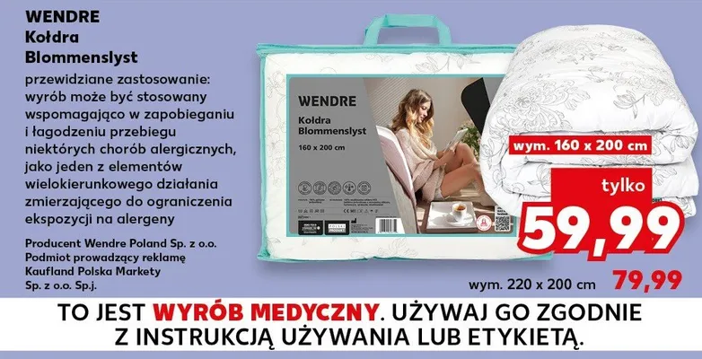 Kołdra Blommenslyst promocja w Kaufland