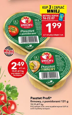 Pasztet Profi firmowy promocja w LEWIATAN