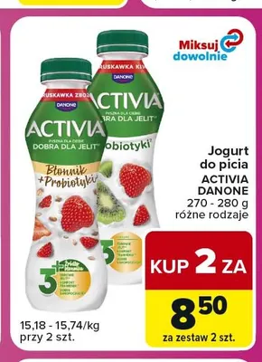 Jogurt do picia Activia Danone promocja w Carrefour Express