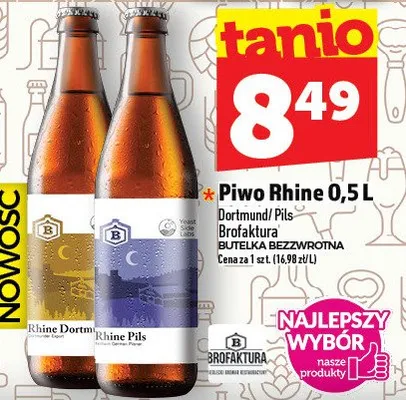Piwo Rhine 0,5 l promocja w TOPAZ