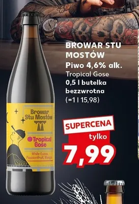 Piwo Browar Stu Mostów Tropical Gose 4,6% alk. promocja w Kaufland