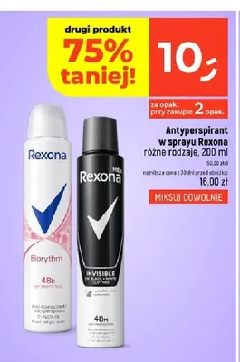 Antyperspirant w sprayu Rexona promocja w Dealz