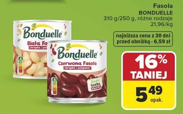 Fasola czerwona Bonduelle promocja w Carrefour