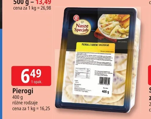 Pierogi z serem i jagodami Nasze Specjały promocja w Leclerc