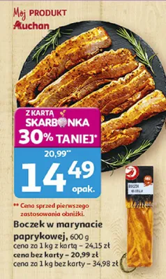 Boczek w marynacie paprykowej promocja w Auchan