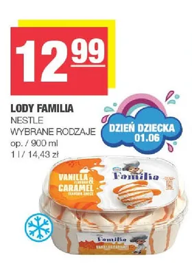 Lody Familia Nestle promocja w SPAR