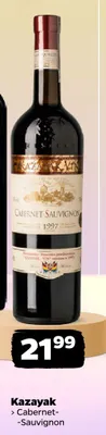 Wino czerwone półsłodkie Kazayak Cabernet-Sauvignon mołdawskie promocja w Netto