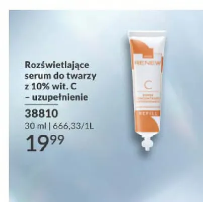 Rozświetlające serum do twarzy z 10% wit. C uzupełnienie Avon promocja w AVON