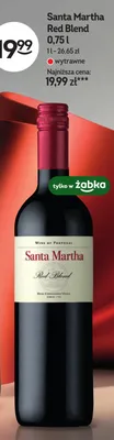 Wino czerwone wytrawne Santa Martha Red Blend promocja w Żabka