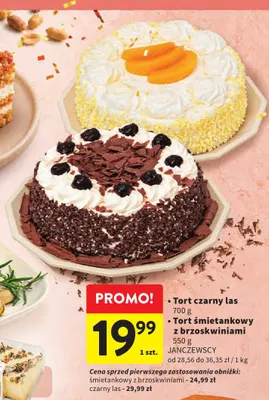 Tort śmietankowy z brzoskwiniami Janczewscy promocja w Intermarche