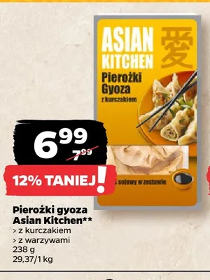 Pierożki gyoza z warzywami Asian Kitchen promocja w Netto