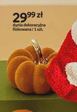 Dynia dekoracyjna flokowana żółta Hello Autumn promocja w Empik