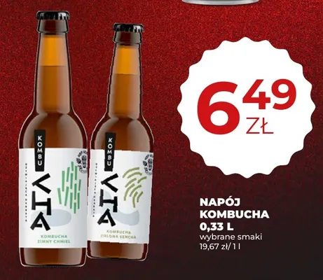 Napój kombucha Zimny Chmiel Kombuvita promocja w Duży Ben