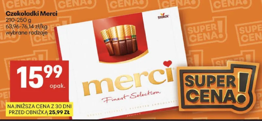 Czekoladki Merci Finest Selection wybrane rodzaje promocja w Delikatesy Centrum