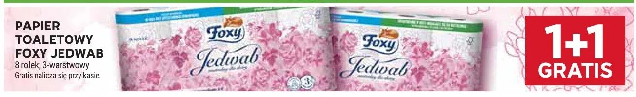 Papier toaletowy foxy jedwab promocja w Stokrotka