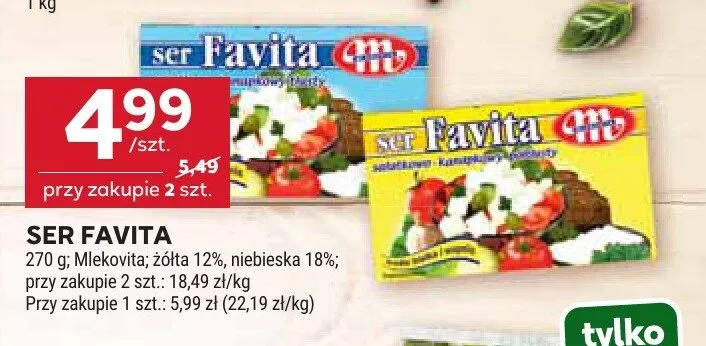 Ser Favita 12% Mlekovita promocja w Stokrotka