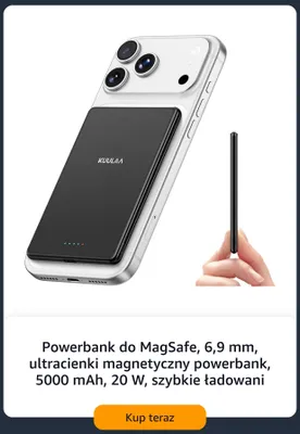 Powerbank magnetyczny do MagSafe Kuulaa promocja w Amazon
