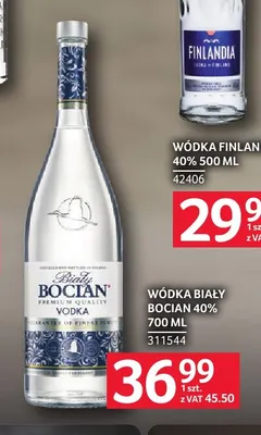 Wódka Biały Bocian 40% promocja w Selgros