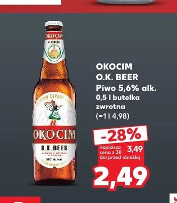 Piwo Okocim O.K. Beer promocja w Kaufland