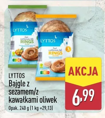 Bajgle z kawałkami oliwek Lyttos promocja w Aldi