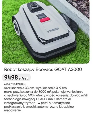 Robot koszący Ecovacs GOAT A3000 promocja w Castorama