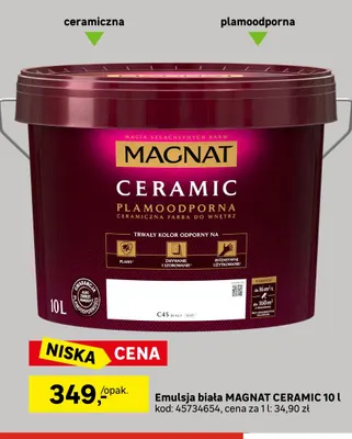 Emulsja biała Magnat Ceramic promocja w Leroy Merlin